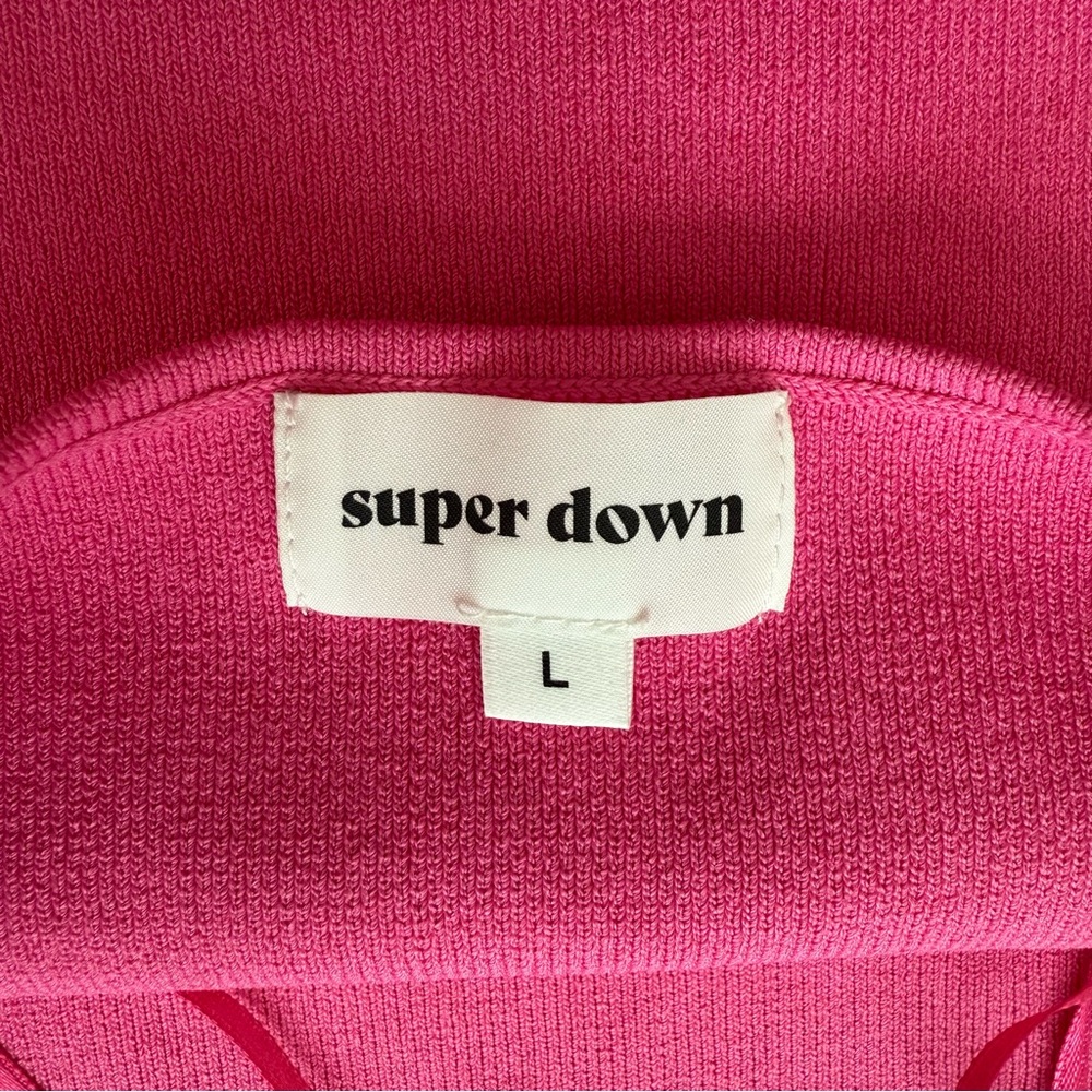 NEW Superdown Revolve Dymond Open Back Dress Hot Pink Size Large‎ Bodycon - Picture 5 of 11